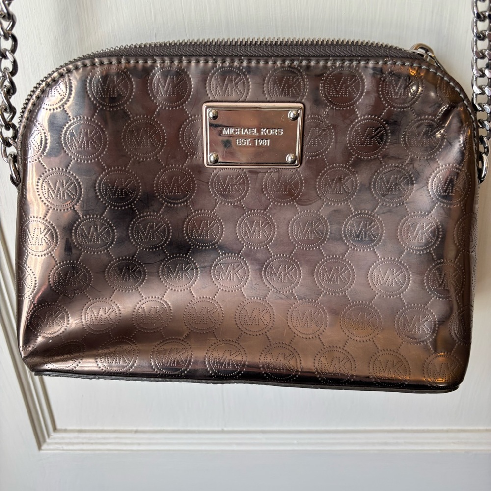 Michael Kors Metallic Bronze Crossbody Bag